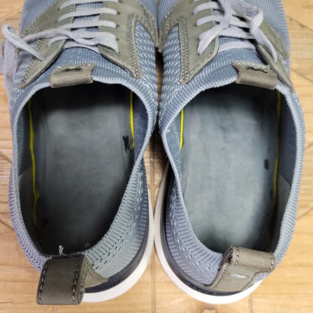 Wolf & Shepherd Swiftknit Derby Shoes Men's 11 Gray White Knit Comfort Sneakers
